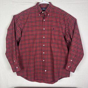 Ralph Lauren Men's Button Down Shirt Large Red/Blue/Green Plaid‎ Long Sleeve